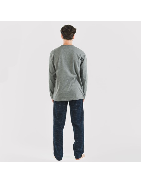 Pigiama uomo flanella Monclova grigio misto pijama-franela