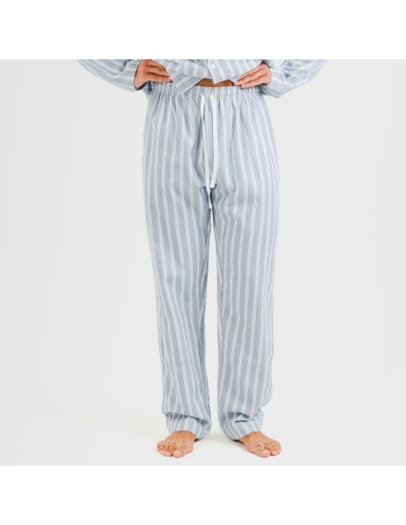 Pigiama flanella con colletto a bavero uomo Raya Marsella indaco pijama-franela-con-solapa-hombre