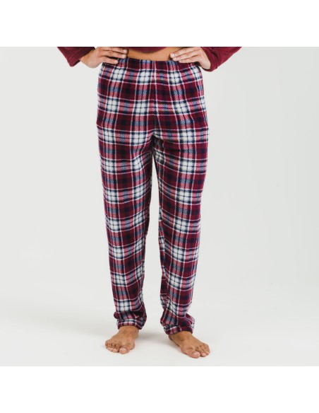 Pigiama pile coral uomo Cuadro Dido bordeaux pijama-coralina