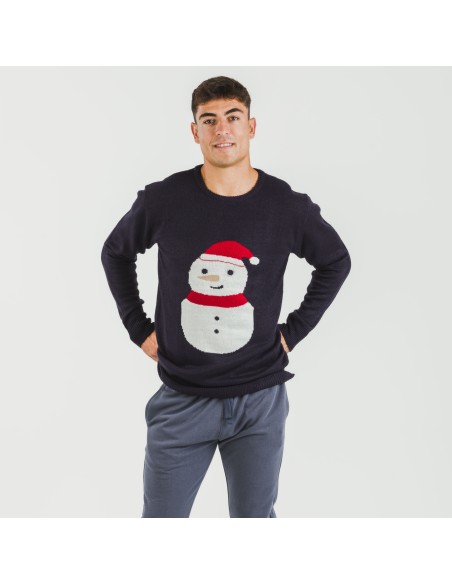 Maglione uomo Snowy blu navy jersey