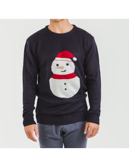 Maglione uomo Snowy blu navy jersey