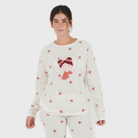 Pigiama pile polare Fanny rosa pijama-polar