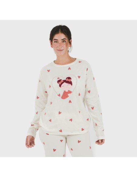 Pigiama pile polare Fanny rosa pijama-polar