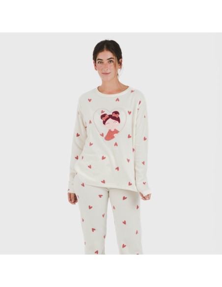 Pigiama pile polare Fanny rosa pijama-polar