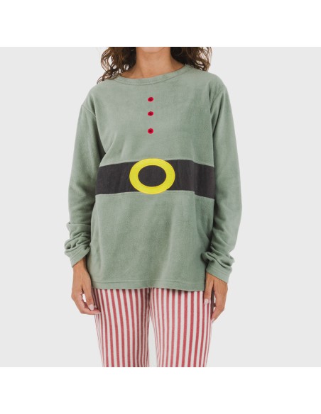 Pigiama pile polare Leto verde tiffany pijama-polar