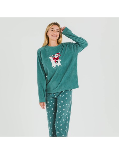 Pigiama pile polare Elf verde veronese pijama-polar