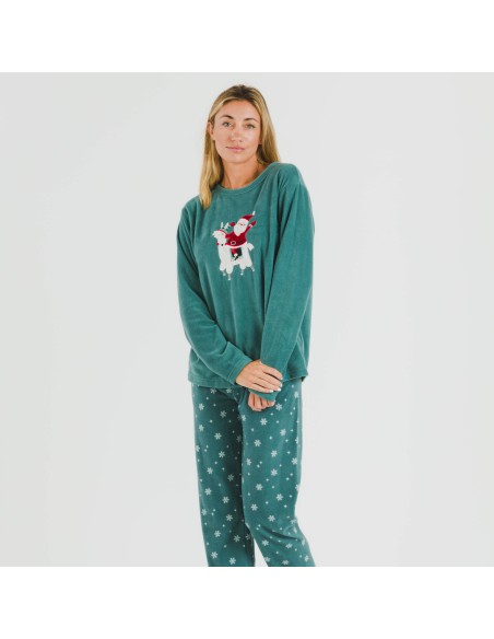 Pigiama pile polare Elf verde veronese pijama-polar