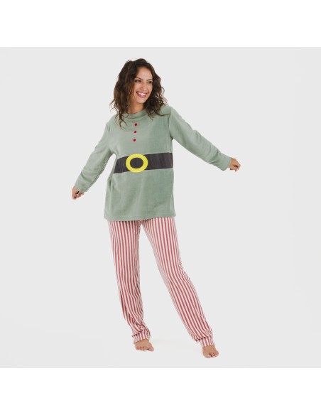 Pigiama pile polare Leto verde tiffany pijama-polar