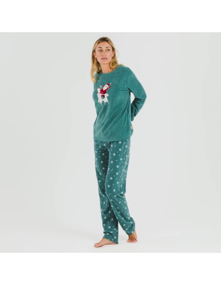 Pigiama pile polare Elf verde veronese pijama-polar