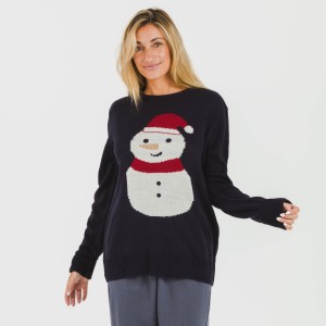 Maglione donna Snowy blu navy