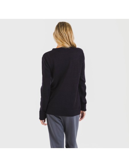 Maglione donna Snowy blu navy jersey