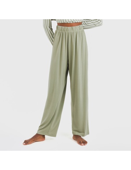 Pigiama lungo Secret donna Raya Marsella verde militare pijama-largo-secret