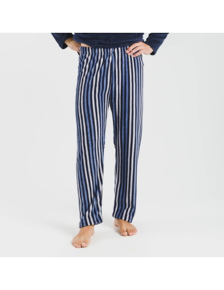 Pigiama pile coral uomo Raya Vinicius blu pijama-coralina