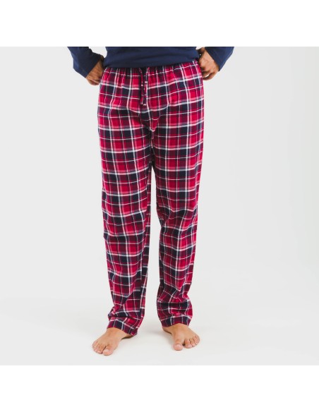 Pigiama uomo flanella Cocoro blu navy pijama-franela