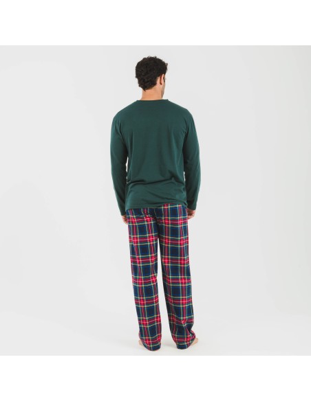 Pigiama uomo flanella Cuadro Jairo verde pijama-franela