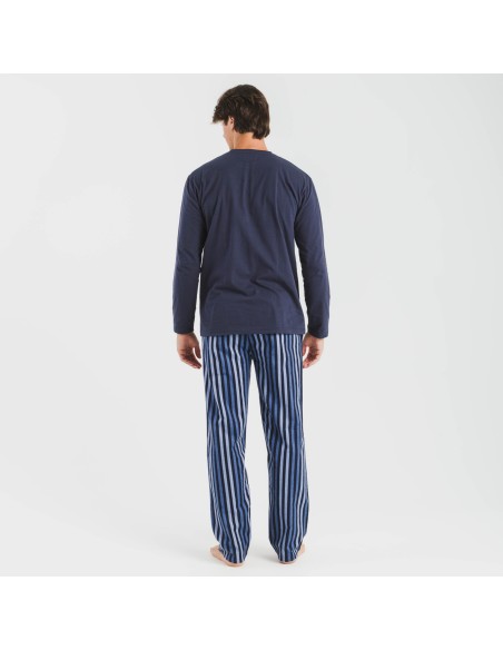 Pigiama uomo flanella Raya Vinicius blu pijama-franela