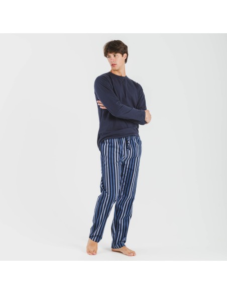 Pigiama uomo flanella Raya Vinicius blu pijama-franela