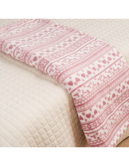 Coperta pile coral Candy malva rosa mantas-terciopelo-estampadas