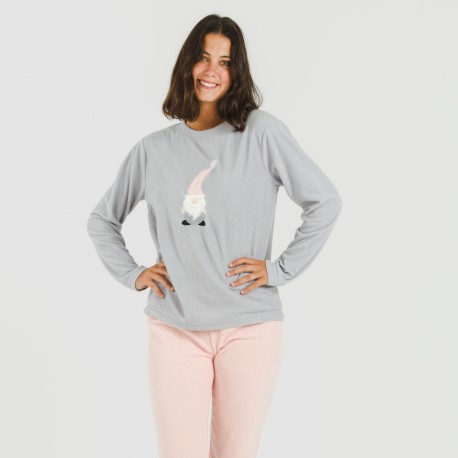 Pigiama pile polare Gnome rosa pijama-polar