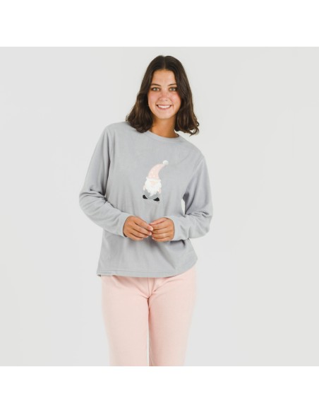 Pigiama pile polare Gnome rosa pijama-polar