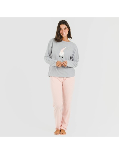 Pigiama pile polare Gnome rosa pijama-polar