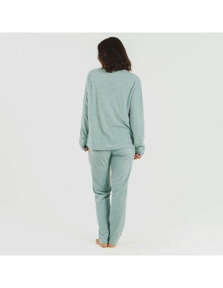 Pigiama pile polare Frosty verde tiffany pijama-polar