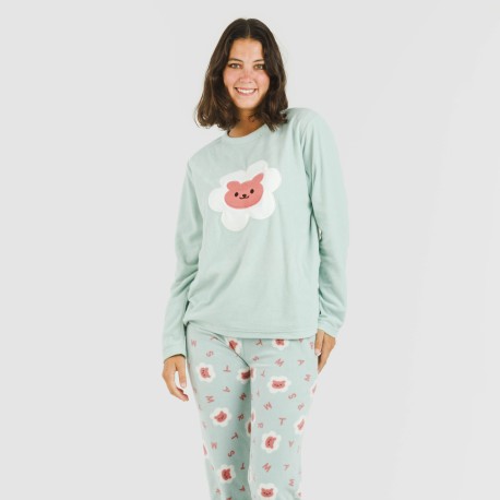 Pigiama pile polare Nolan verde pijama-polar