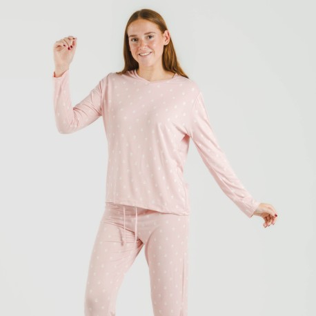 Pigiama lungo soft Baby rosa chiaro pigiami-lunghi-donna