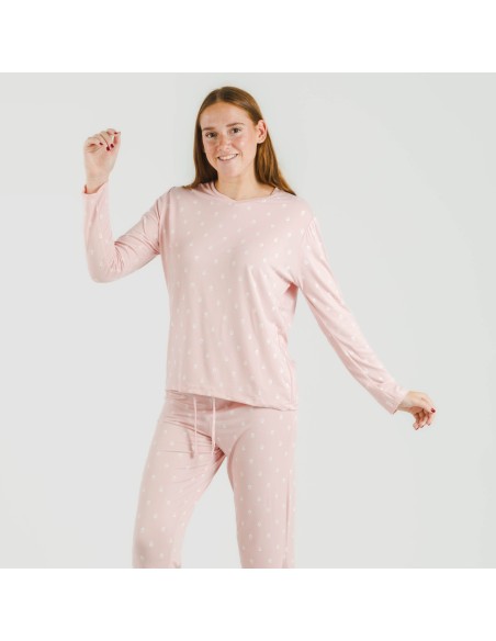 Pigiama lungo soft Baby rosa chiaro pigiami-lunghi-donna