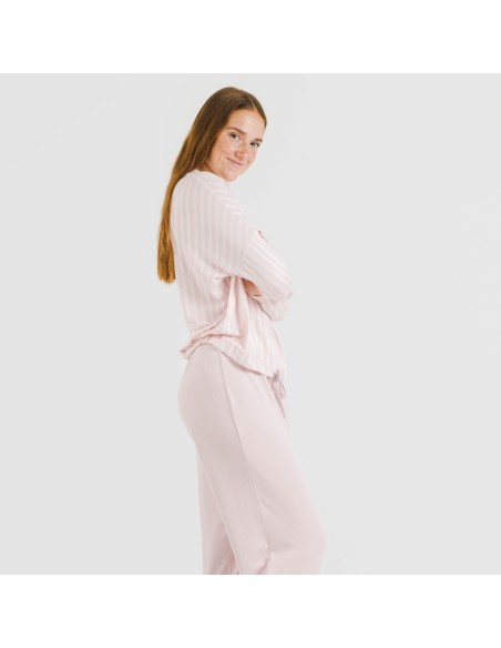 Pigiama lungo Secret donna Raya Marsella rosa pijama-largo-secret