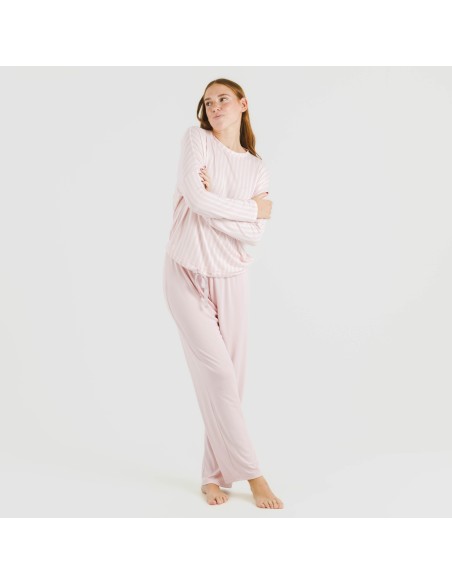 Pigiama lungo Secret donna Raya Marsella rosa pijama-largo-secret